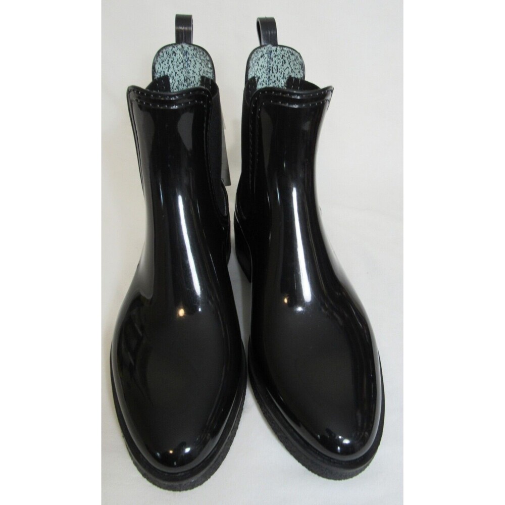 Lemon Jelly Black Vegan Chelsea Rain Booties Size 8 /38 NWT - Picture 2 of 8